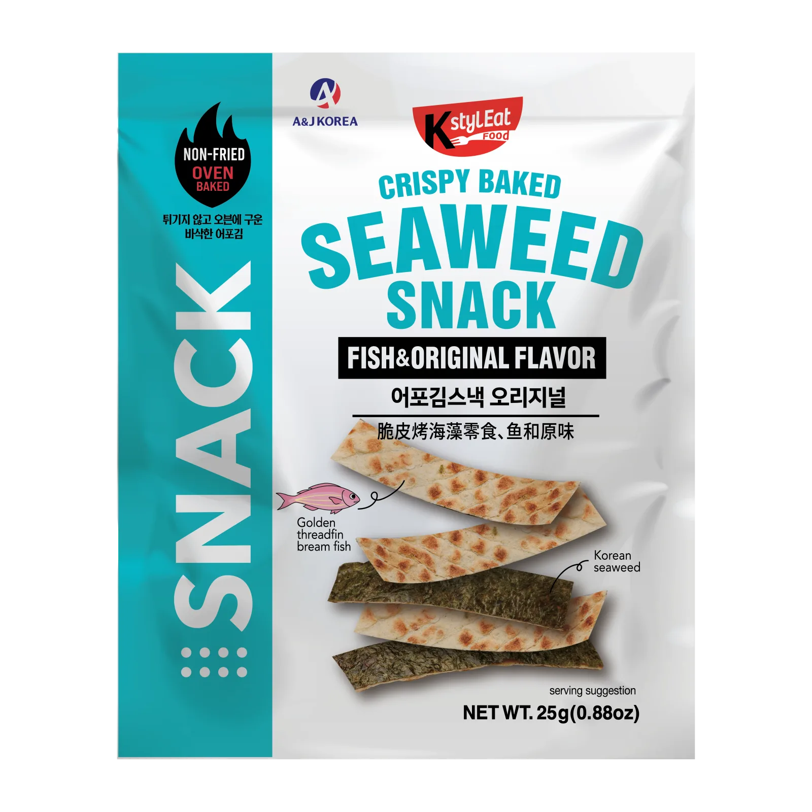 Crispy Baked Fish Seaweed Snack Original